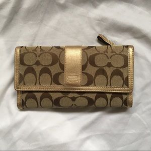 Gold Coach Wallet